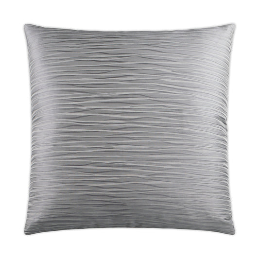 D.V. KAP HOME   24" x 24" Ripple Pillow - Iron Solid, Textured    - 2959-I-2424