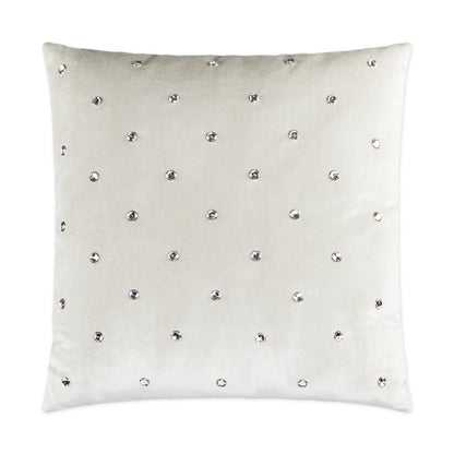 D.V. KAP HOME   24" x 24" Jewels Pillow - Marshmallow Glam, Traditional, Circular - Dots    - 2963-M-2424