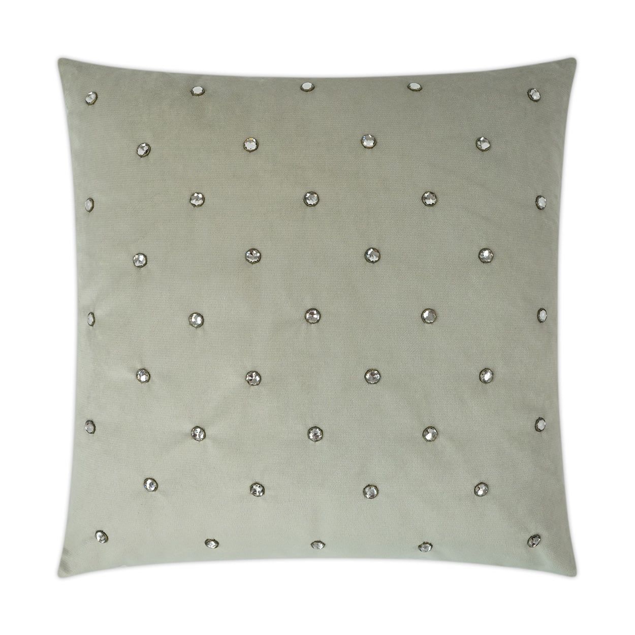 D.V. KAP HOME   24" x 24" Jewels Pillow - Whisper Glam, Traditional, Circular - Dots    - 2963-W-2424
