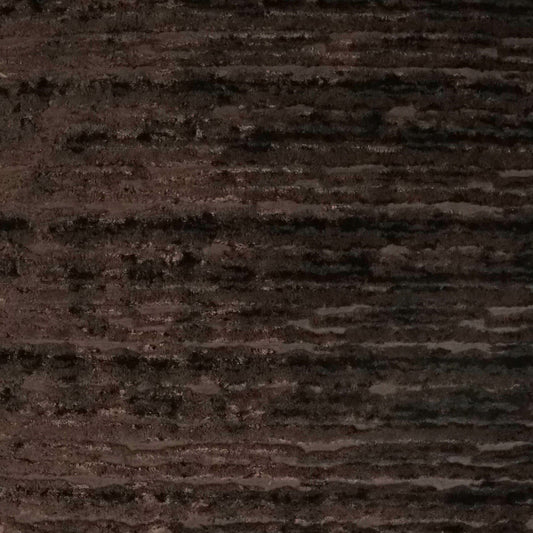 Dark brown textured fabric close-up with subtle horizontal grain for upholstery or drapery