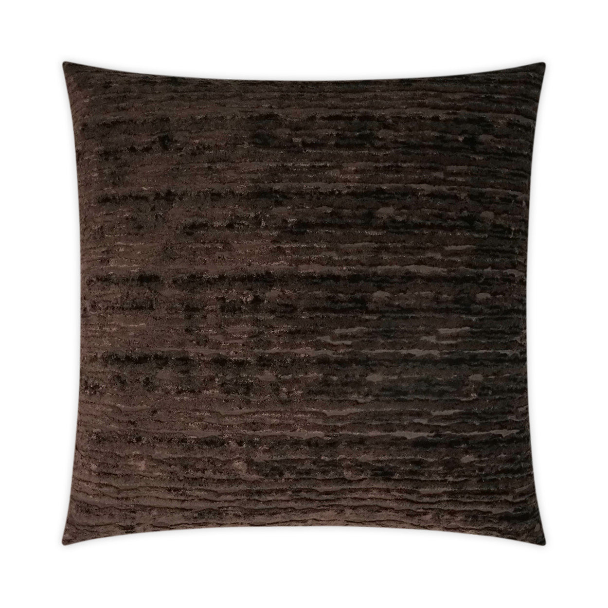 D.V. KAP HOME   24" x 24" Wake Pillow - Umber Solid, Textured, Transitional    - 2965-U-2424