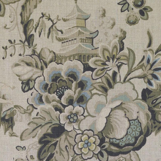 Duralee Monogram Be42591 | 118-Linen  Print     - 296657