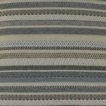 D.V. KAP HOME   24" x 24" Rimini Pillow - Grey Western Chic, Global, Stripes    - 2967-G-2424