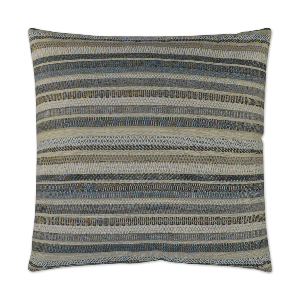 D.V. KAP HOME   24" x 24" Rimini Pillow - Grey Western Chic, Global, Stripes    - 2967-G-2424