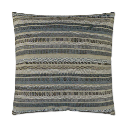 D.V. KAP HOME   24" x 24" Rimini Pillow - Grey Western Chic, Global, Stripes    - 2967-G-2424