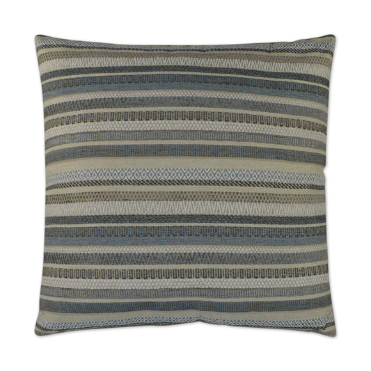 D.V. KAP HOME   24" x 24" Rimini Pillow - Grey Western Chic, Global, Stripes    - 2967-G-2424