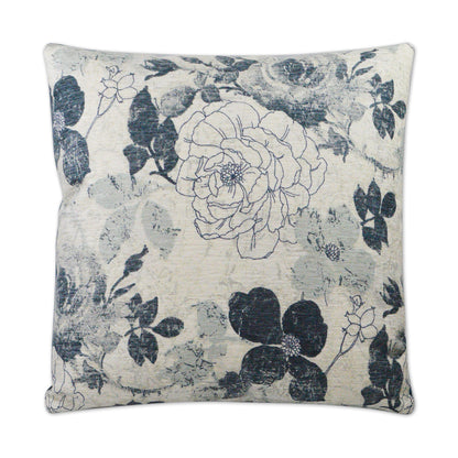 D.V. KAP HOME   24" x 24" Mademoiselle Pillow - Blue Floral    - 2990-B-2424