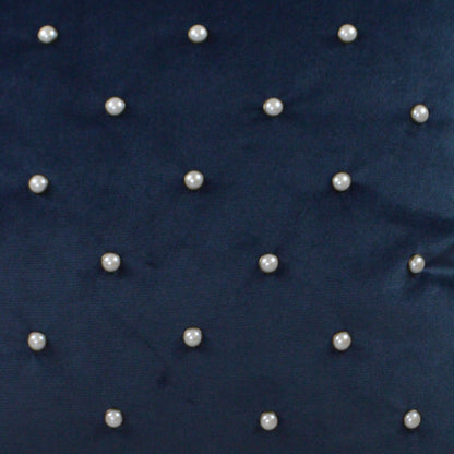 D.V. KAP HOME   24" x 24" Pearlesque Pillow - Azure Glam, Traditional, Circular - Dots    - 2996-A-2424