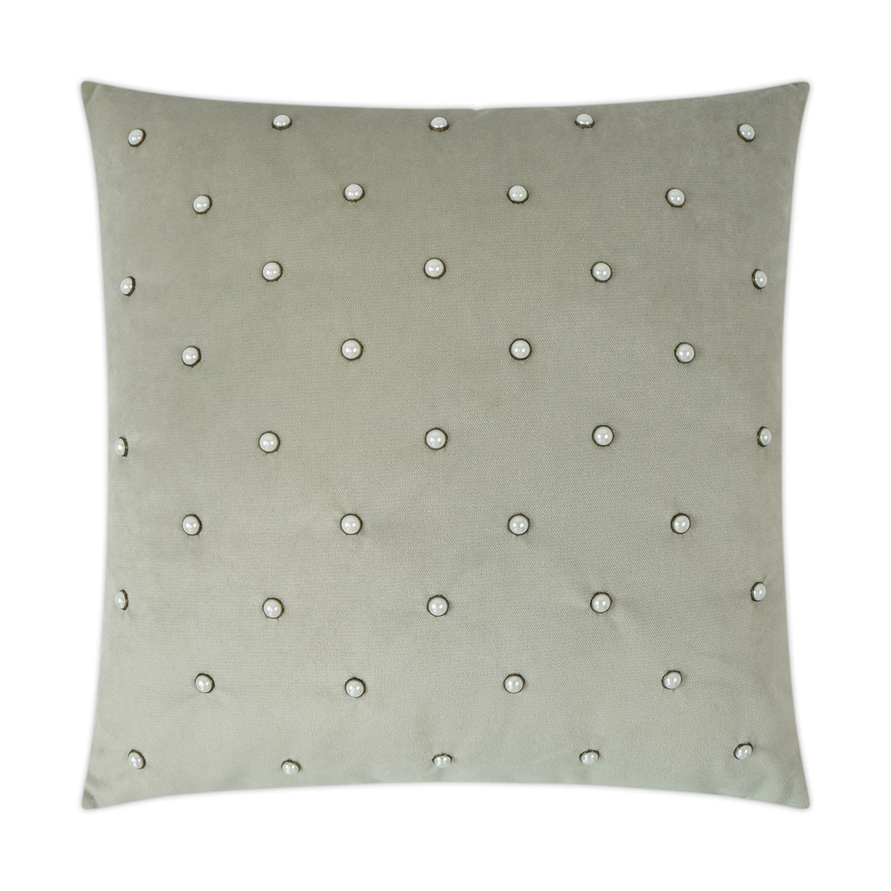D.V. KAP HOME   24" x 24" Pearlesque Pillow - Whisper Glam, Traditional, Circular - Dots    - 2996-W-2424
