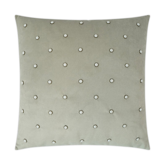 D.V. KAP HOME   24" x 24" Pearlesque Pillow - Whisper Glam, Traditional, Circular - Dots    - 2996-W-2424