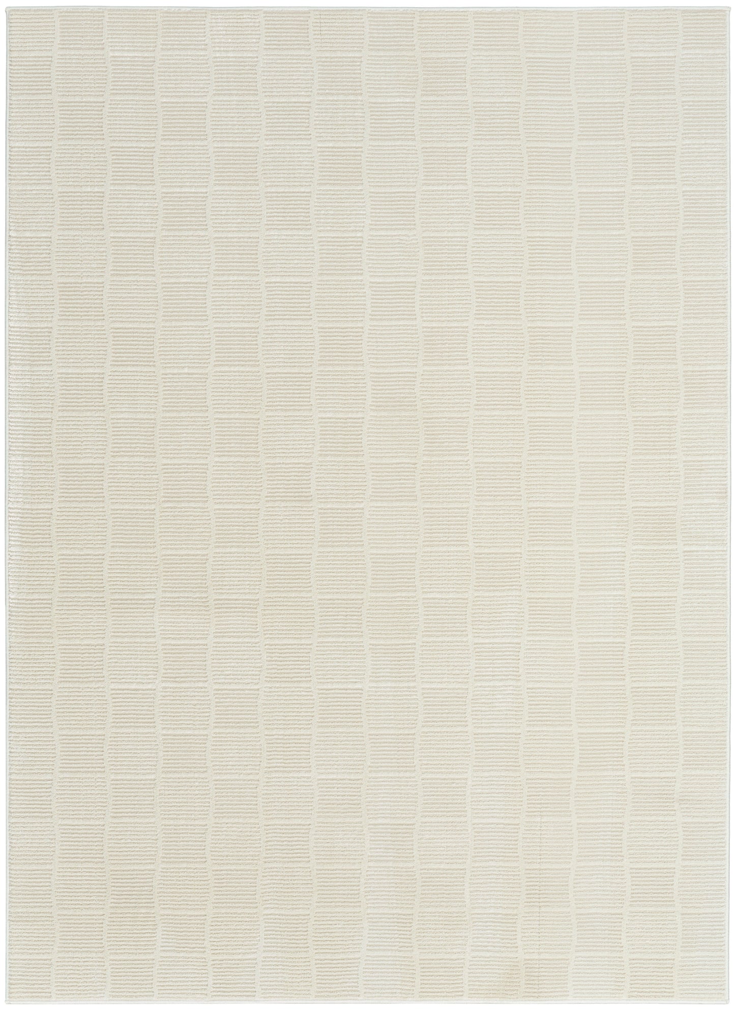 Cream textured surface with a repeating grid of soft rectangles, subtle embossed pattern, neutral light beige.