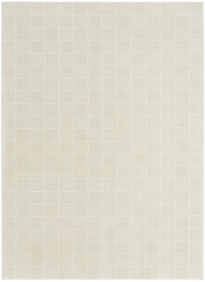 Cream textured surface with a repeating grid of soft rectangles, subtle embossed pattern, neutral light beige.