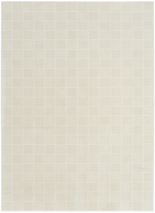 Cream textured surface with a repeating grid of soft rectangles, subtle embossed pattern, neutral light beige.