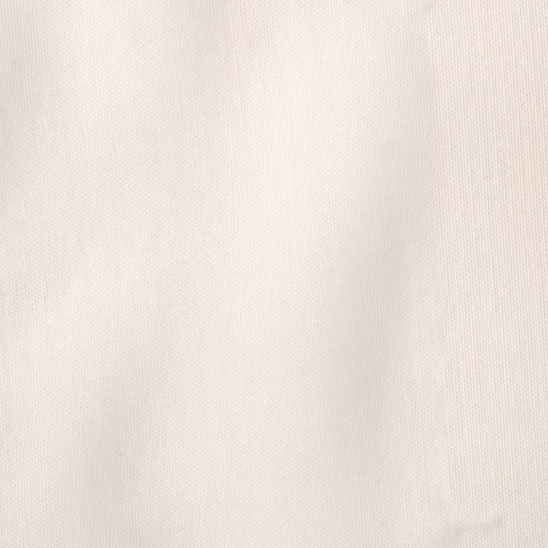 Cream drapery fabric close-up; plain weave with a soft texture.