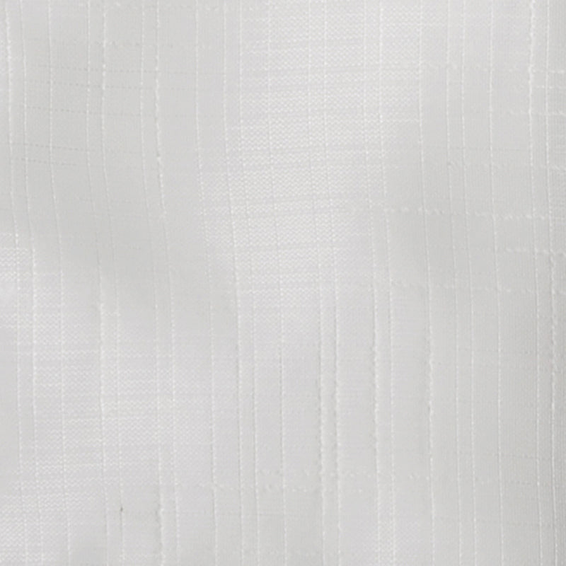 White textured fabric with subtle vertical stitched lines.