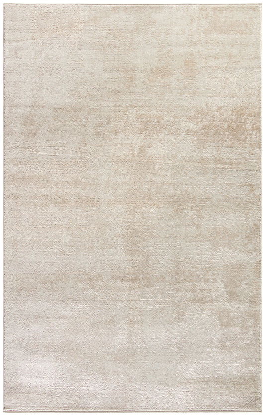 Beige rectangular area rug with a soft, mottled texture; neutral, modern decor for living rooms.