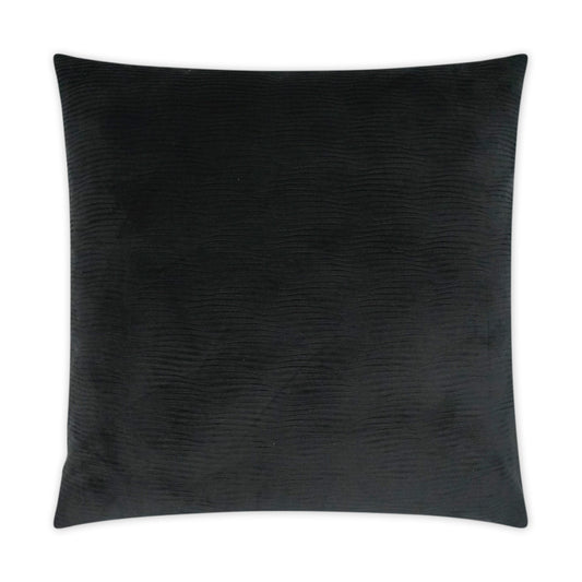 D.V. KAP HOME   24" x 24" Stream Pillow - Black Solid    - 3015-BK-2424