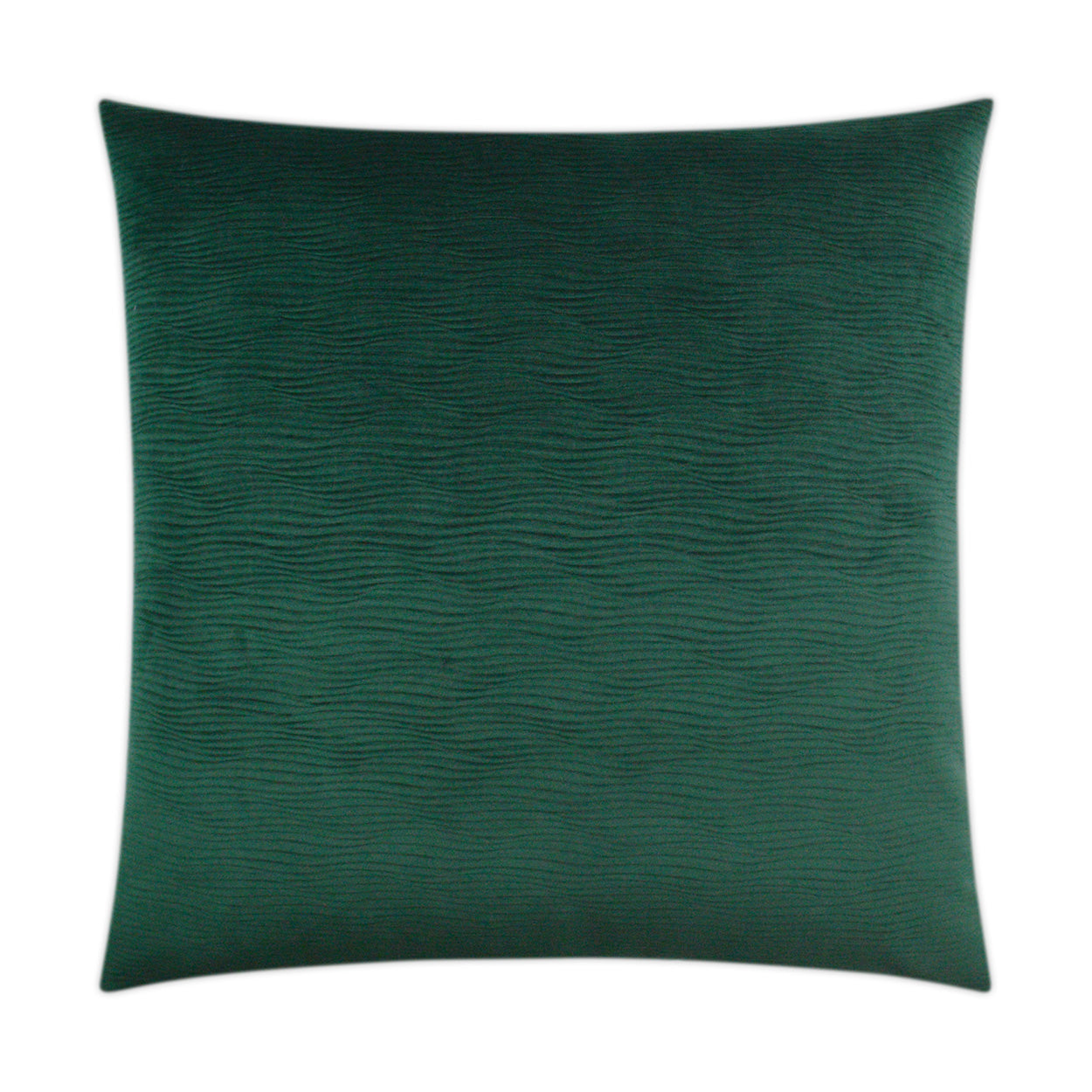 Hunter green solid square decorative pillow, 24 x 24.