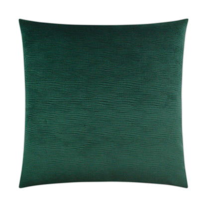 Hunter green solid square decorative pillow, 24 x 24.