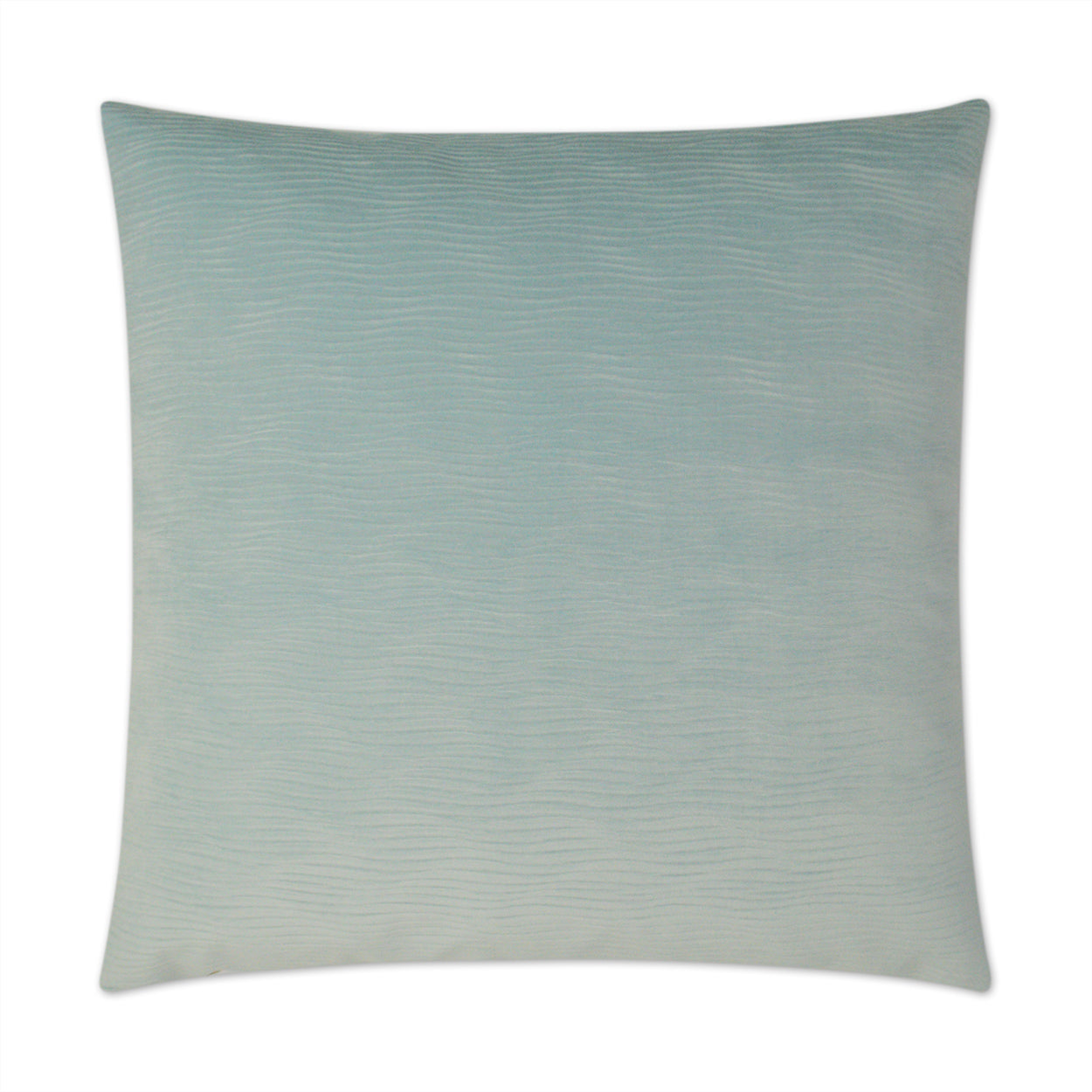 Square 24 x 24 inch seafoam solid pillow with subtle fabric texture.