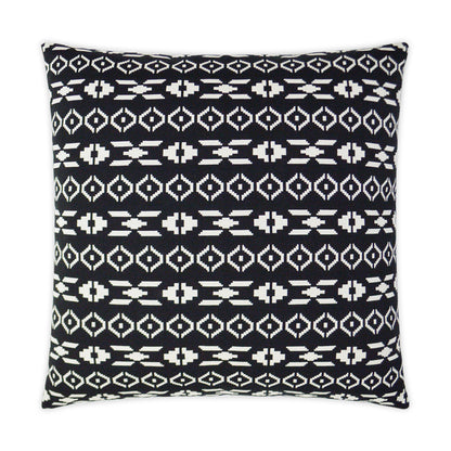 D.V. KAP HOME   24" x 24" Lightning Pillow - Black Farmhouse, Global    - 3017-B-2424