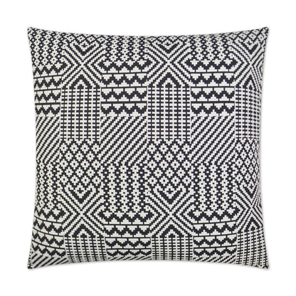 D.V. KAP HOME   24" x 24" Quilt Pillow - Black Farmhouse, Modern, Global    - 3018-B-2424