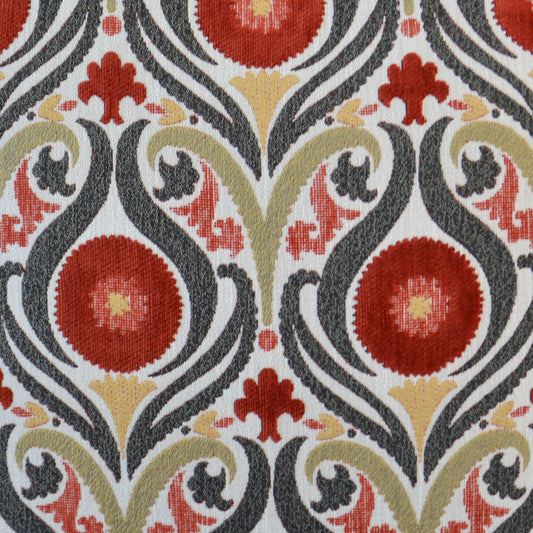 D.V. KAP HOME 3019-B-YARD Serenade Fabric - Blaze Traditional, Floral  Red   - Serenade