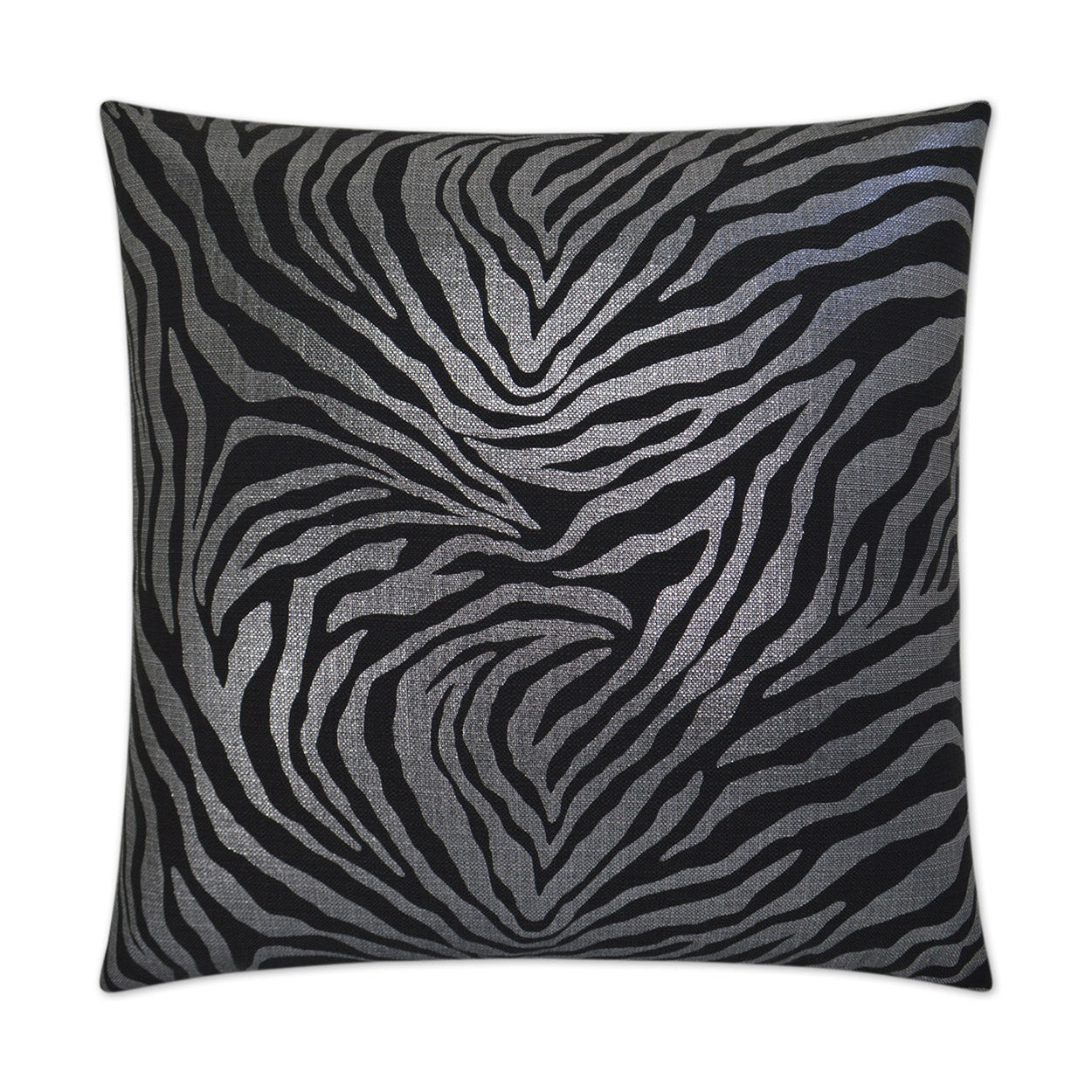 D.V. KAP HOME   24" x 24" Kumba Pillow - Ebony Glam, Animal    - 3024-E-2424