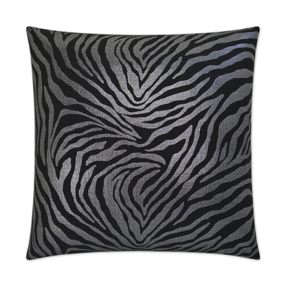D.V. KAP HOME   24" x 24" Kumba Pillow - Ebony Glam, Animal    - 3024-E-2424
