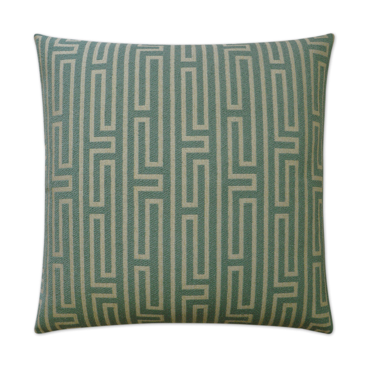 D.V. KAP HOME   24" x 24" Pandora Pillow - Aqua Geometric    - 3026-A-2424