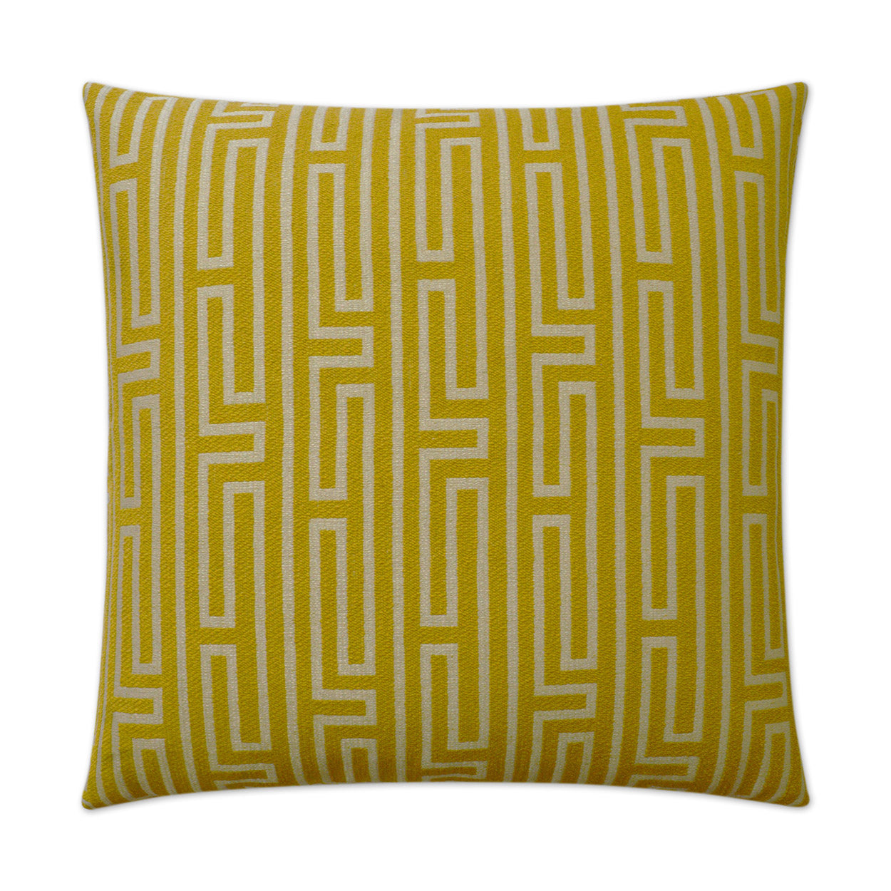 D.V. KAP HOME   24" x 24" Pandora Pillow - Mustard Geometric    - 3026-M-2424