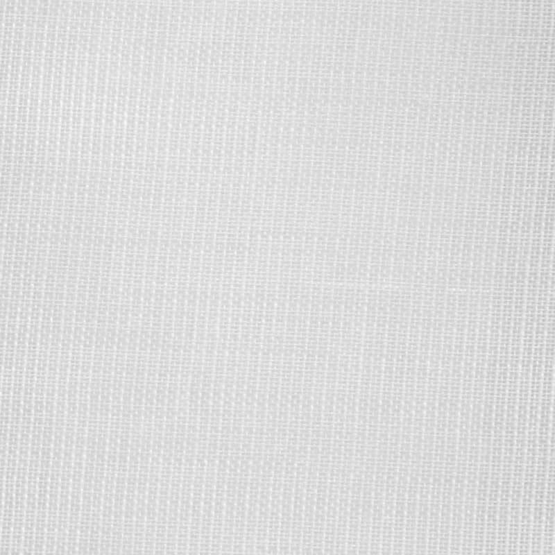 Close-up of white drapery fabric texture with a fine grid weave and soft shadows.