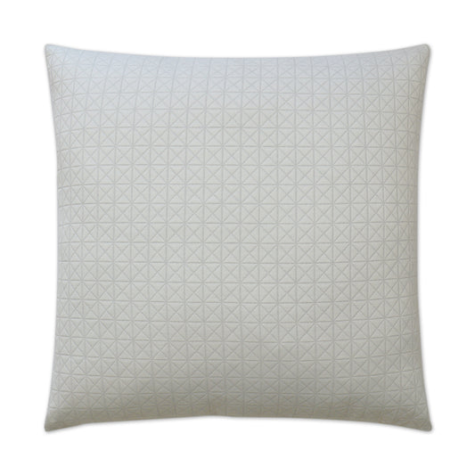 D.V. KAP HOME   24" x 24" Diamante Pillow - Silver Geometric    - 3027-S-2424