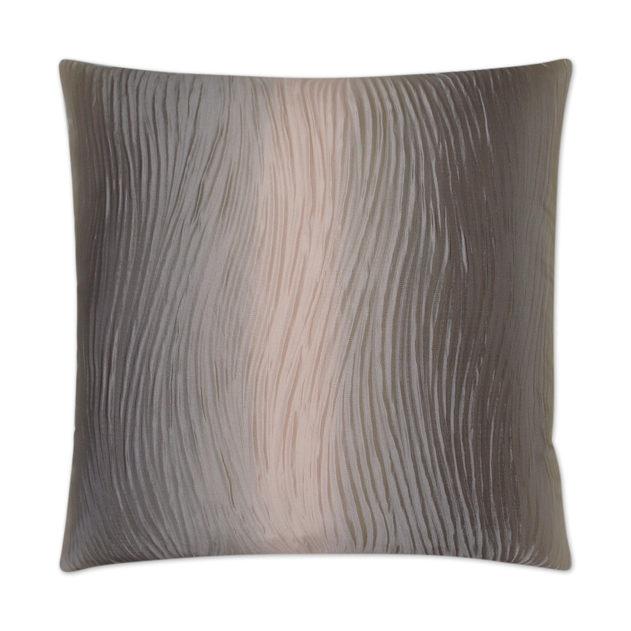 Pink textured decorative square pillow, 24 x 24 inches.
