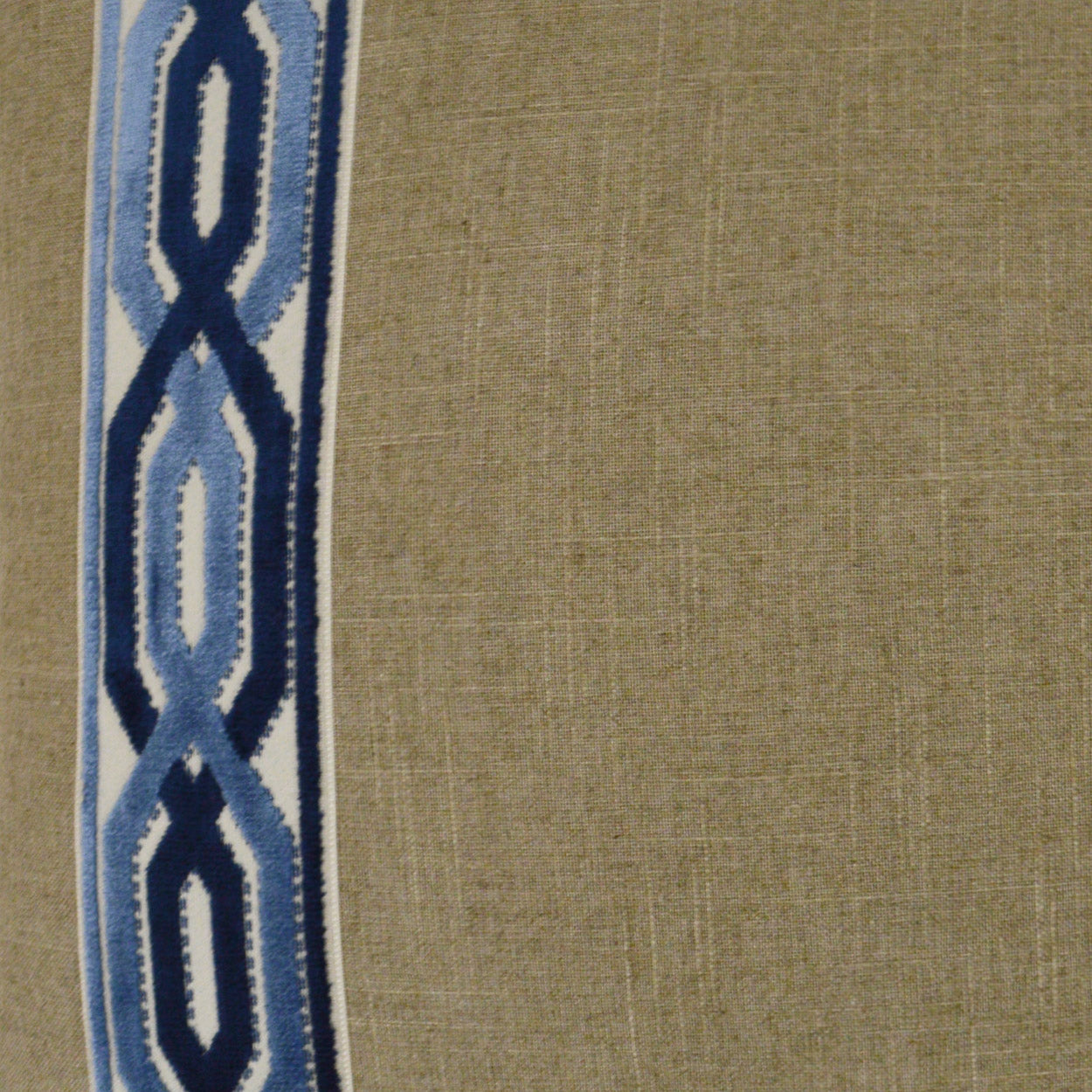 D.V. KAP HOME   24" x 24" Cannes Pillow - Blue Traditional, Band / Ribbon    - 3031-B-2424