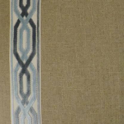 D.V. KAP HOME   24" x 24" Cannes Pillow - Mist Traditional, Band / Ribbon    - 3031-M-2424