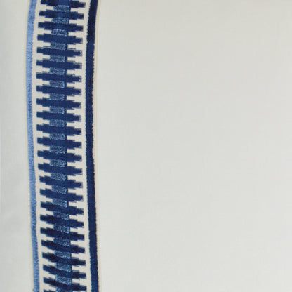 D.V. KAP HOME   24" x 24" Antibes Pillow - Blue Traditional, Band / Ribbon    - 3033-B-2424