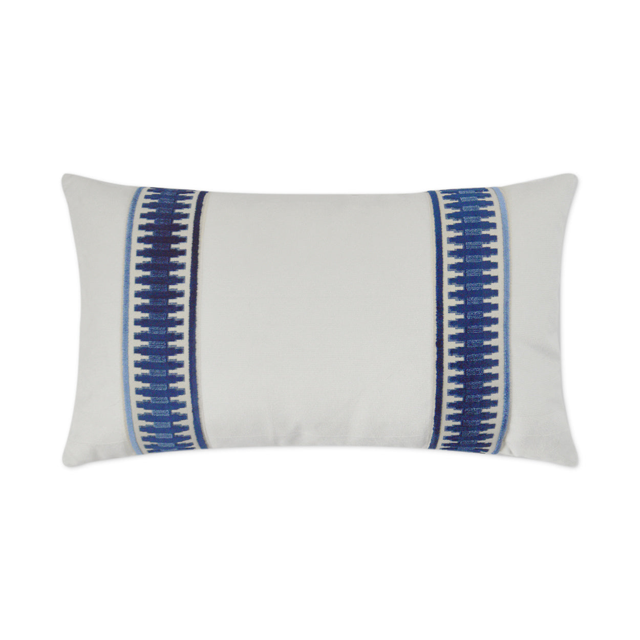 D.V. KAP HOME   24" x 24" Antibes Pillow - Blue Traditional, Band / Ribbon    - 3033-B-2424