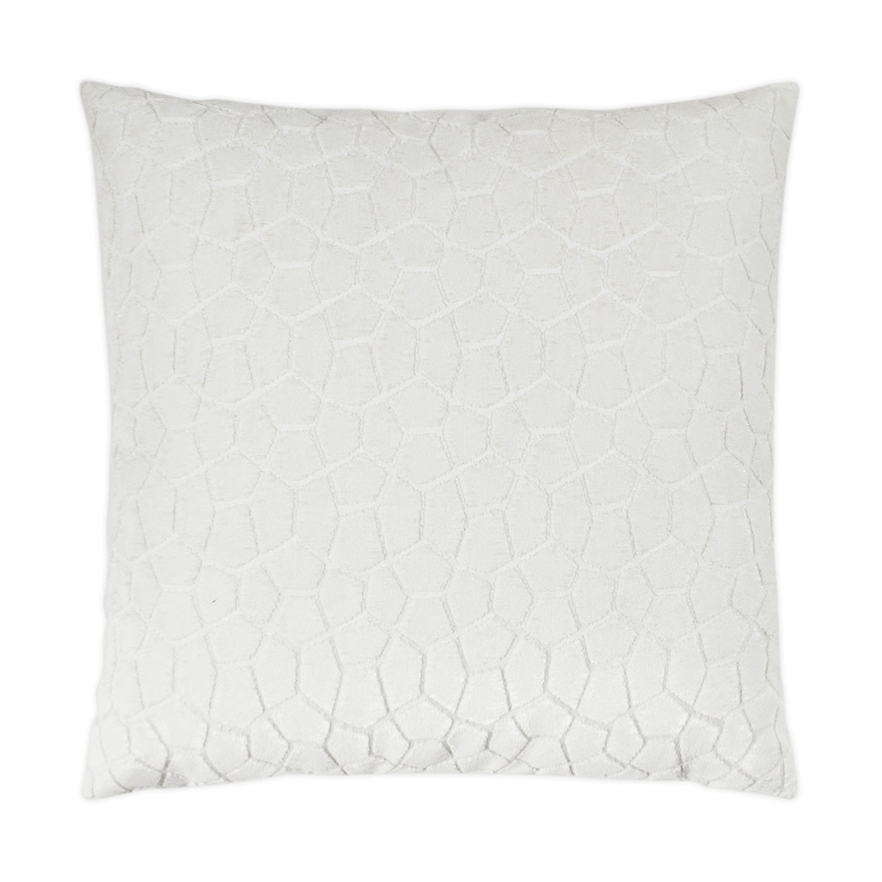 D.V. KAP HOME   24" x 24" Flintstone Pillow - White Solid, Textured, Geometric    - 3038-W-2424
