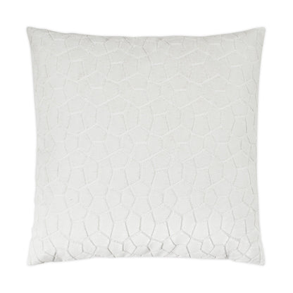 D.V. KAP HOME   24" x 24" Flintstone Pillow - White Solid, Textured, Geometric    - 3038-W-2424