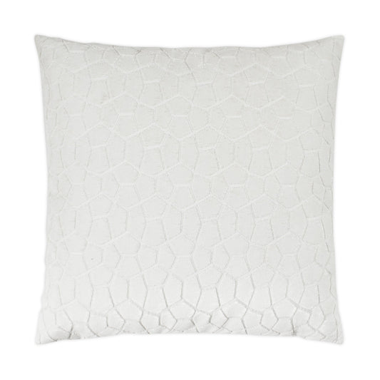 D.V. KAP HOME   24" x 24" Flintstone Pillow - White Solid, Textured, Geometric    - 3038-W-2424