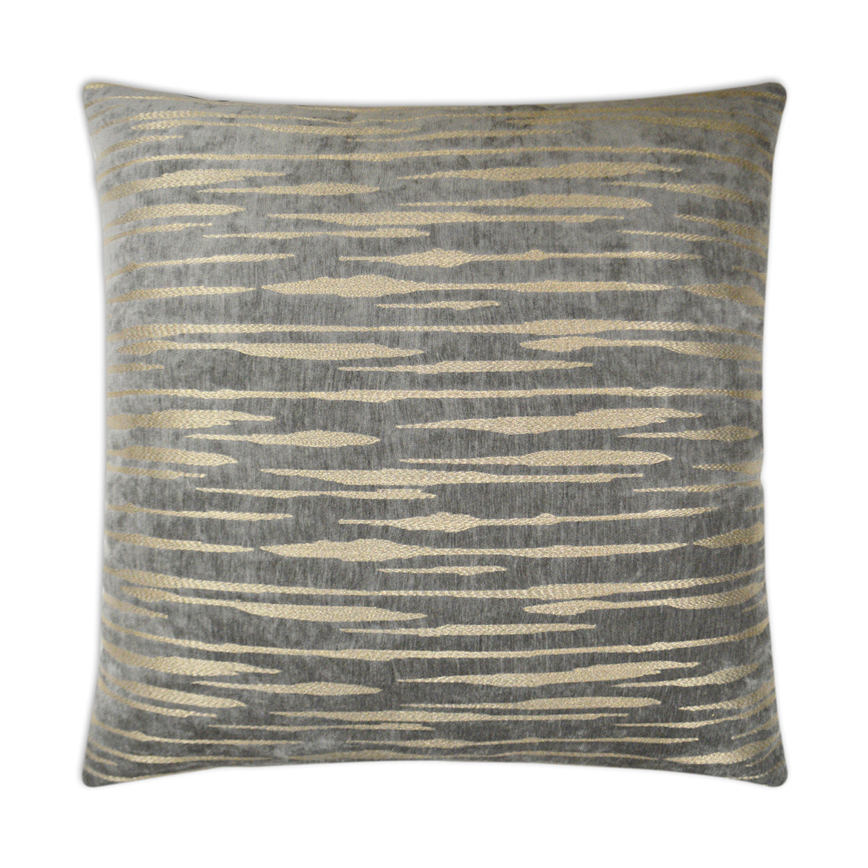 D.V. KAP HOME   24" x 24" Davos Pillow - Smoke Glam, Transitional    - 3047-S-2424