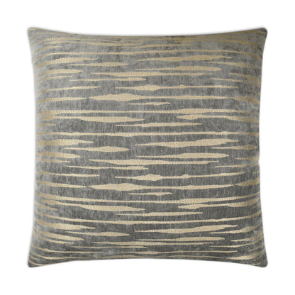 D.V. KAP HOME   24" x 24" Davos Pillow - Smoke Glam, Transitional    - 3047-S-2424