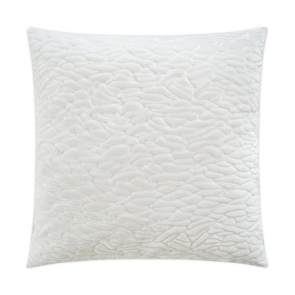 D.V. KAP HOME   24" x 24" Callard Pillow - Snow Solid, Faux Fur    - 3053-S-2424