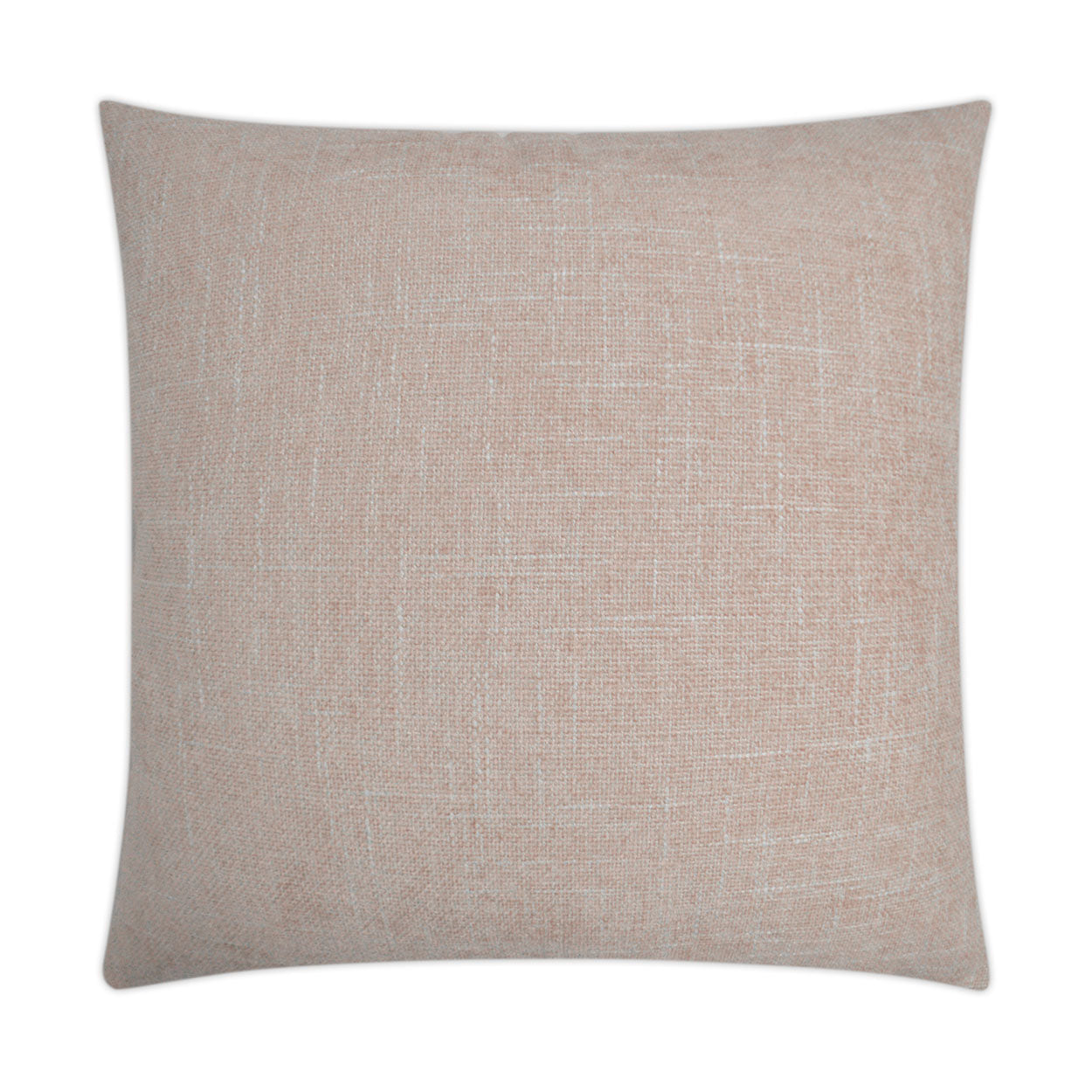Blush solid square pillow, 24" x 24", for living room decor.