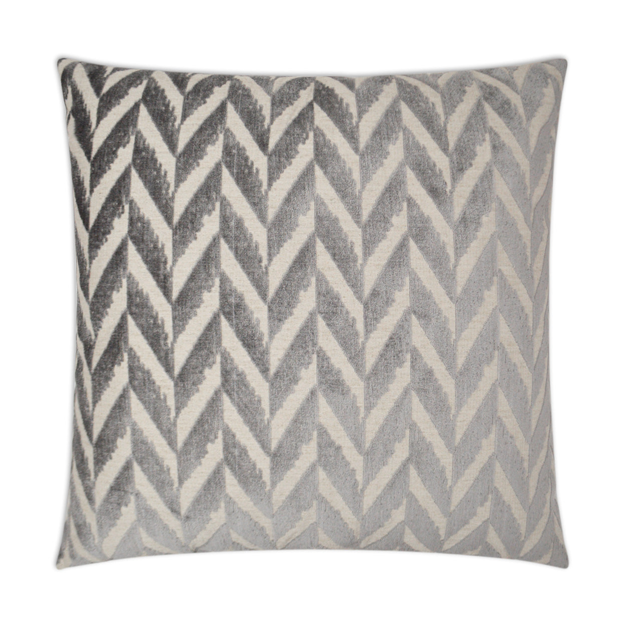 D.V. KAP HOME   24" x 24" Charming Pillow - Zinc Transitional, Chevron    - 3056-Z-2424