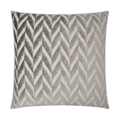 D.V. KAP HOME   24" x 24" Charming Pillow - Zinc Transitional, Chevron    - 3056-Z-2424