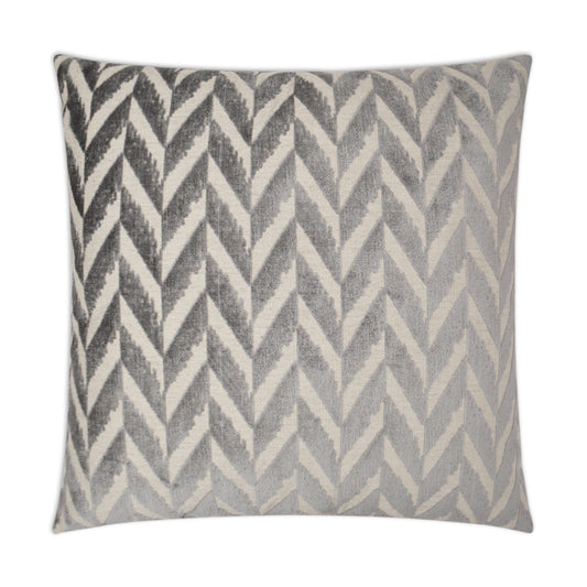 D.V. KAP HOME   24" x 24" Charming Pillow - Zinc Transitional, Chevron    - 3056-Z-2424