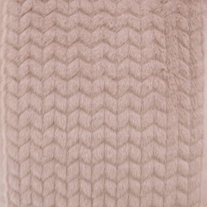 D.V. KAP HOME   24" x 24" Dainty Band Pillow - Blush Transitional, Band / Ribbon, Chevron, Faux Fur    - 3076-B-2424