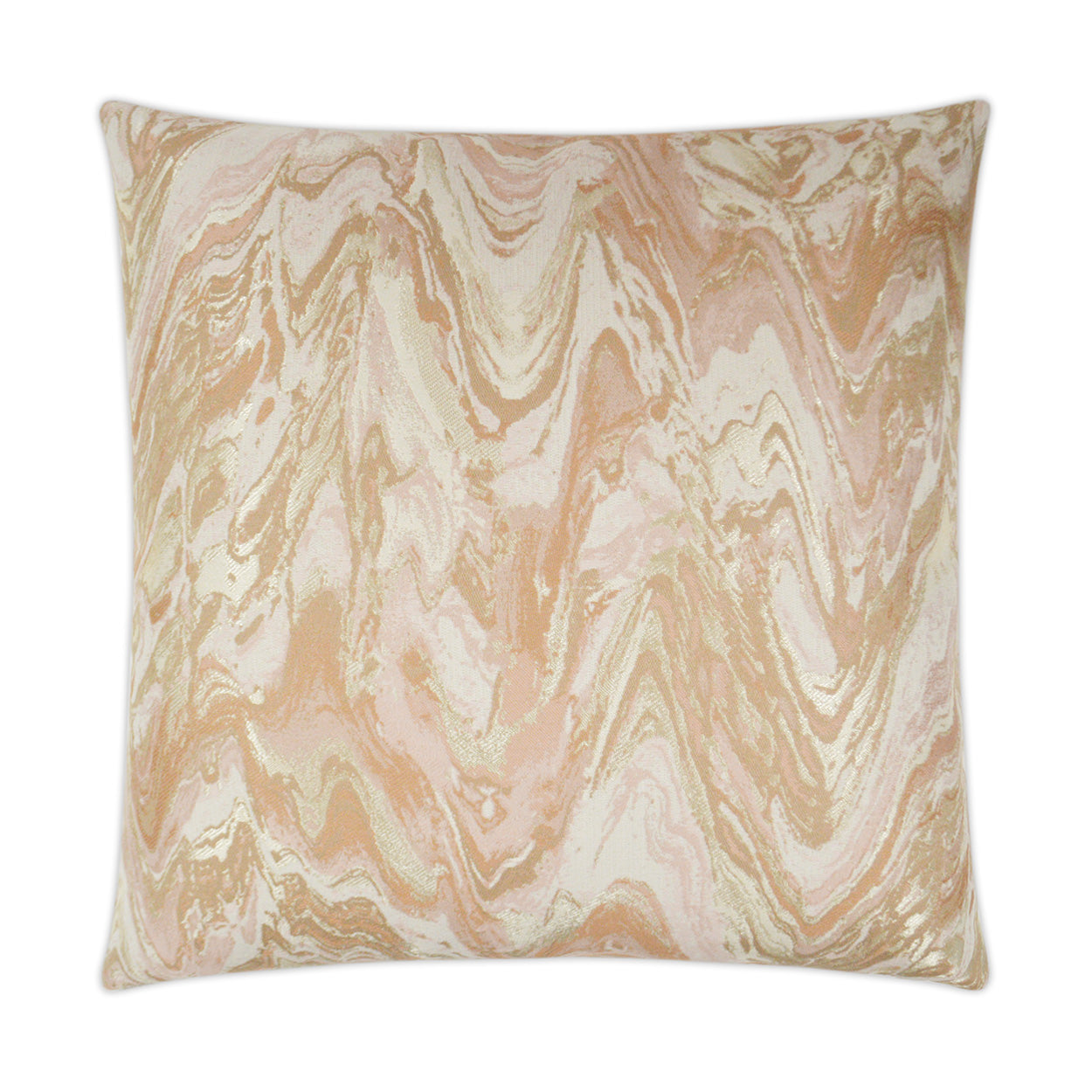 D.V. KAP HOME   24" x 24" Malta Pillow - Blush Glam, Abstract    - 3084-B-2424